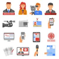 Media Icons Set vector