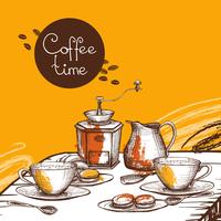 Coffee time background poster