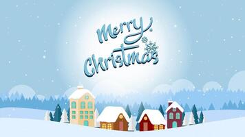 Flat design of winter Landscape background vector