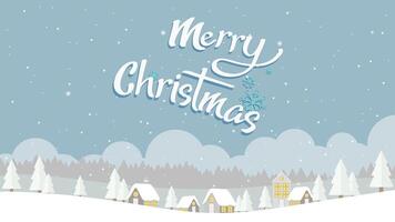 Flat design of winter Landscape background vector