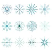 Snowflakes Christmas set vector