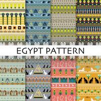 Beautiful Egypt Pattern Set Collection Background vector