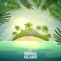Tropical island nature poster