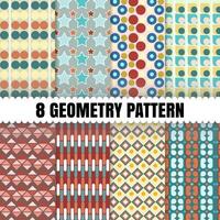 8 Geometry pattern background vector