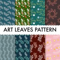 Art Leaves Pattern background vector