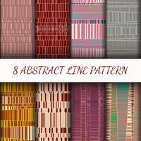 8 Set Abstract Line Art Pattern vector