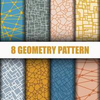 8 Set Geometry pattern vector