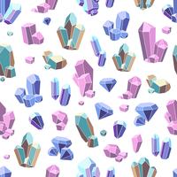 Crystal Minerals Seamless Pattern vector