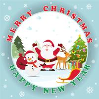 Christmas and new year decoration background vector