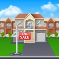 House For Sale Illustration  vector