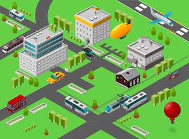 Isometric City Street vector