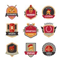 Gladiator Emblems Set vector