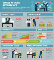 Workrelated stress and depression infographic report  vector