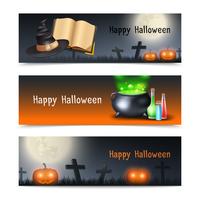 Halloween Banner Set vector