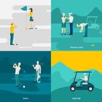 Golf Flat Set vector