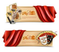Theatre Performance Banners Set vector