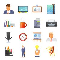 Office Icons Flat Set vector