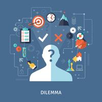 Ilustración del concepto del dilema vector