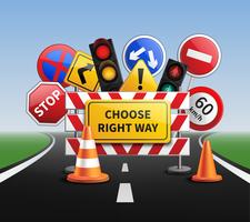 Choose Right Way Realistic Concept vector