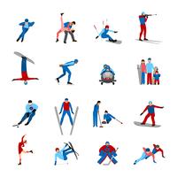 Winter Sportsmen Set vector