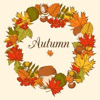 Decorative Color Autumn Frame vector