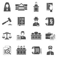 Law Icons Set vector