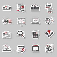 Freelance concept stickers collection  vector