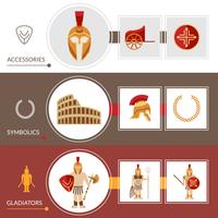 Gladiator Banner Set vector