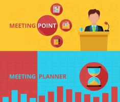 Meeting banner set vector