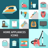 Household Appliances Icons Set vector