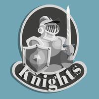 Knight Metal Emblem vector