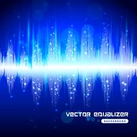 Equalizer blue on dark background poster  vector