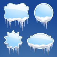  Icicle Frames Set vector