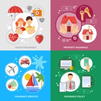 Insurance Concept Icons Set  vector