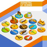 Tools Isometric Icons vector