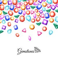 Gemstones Background Illustration vector
