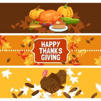 Thanksgiving Day Banner Set vector