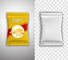 diseño de envases de chips vector