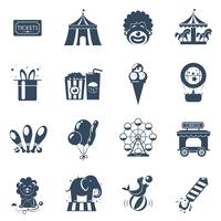 Circus icons set vector