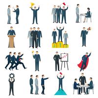 Leadership Flat Color Icons  vector