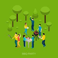 Friends Bbq Party vector