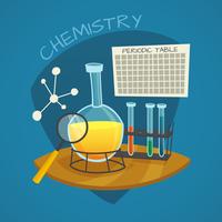  Chemical Laboratory Cartoon Icons Set  vector