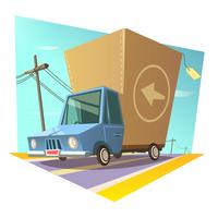 Warehouse retro concept vector