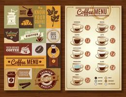 Vintage Coffee Menu 2 banners Board  vector