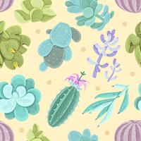 Cactus Seamless Pattern vector