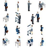 Business People Isometric Set vector