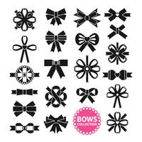 Black Bows Set vector