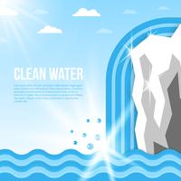 Ilustración de fondo de agua vector