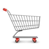 Shopping cart realistic vector