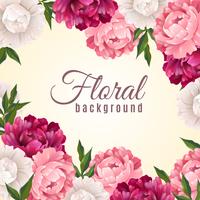 Fondo floral realista vector